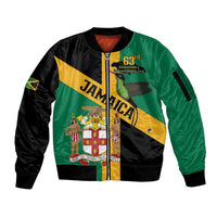 Jamaica Sleeve Zip Bomber Jacket 63rd Anniversary Independence Day