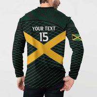 Jamaica Rugby Custom Button Sweatshirt Go Jamaica Crocs Go