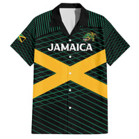 Jamaica Rugby Custom Family Matching Off The Shoulder Long Sleeve Dress and Hawaiian Shirt Go Jamaica Crocs Go