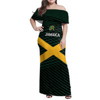 Jamaica Rugby Custom Family Matching Off Shoulder Maxi Dress and Hawaiian Shirt Go Jamaica Crocs Go