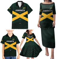 Jamaica Rugby Custom Family Matching Puletasi and Hawaiian Shirt Go Jamaica Crocs Go