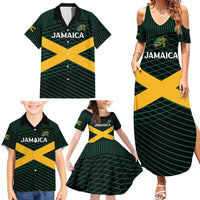 Jamaica Rugby Custom Family Matching Summer Maxi Dress and Hawaiian Shirt Go Jamaica Crocs Go