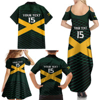 Jamaica Rugby Custom Family Matching Summer Maxi Dress and Hawaiian Shirt Go Jamaica Crocs Go