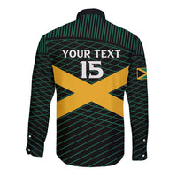 Jamaica Rugby Custom Long Sleeve Button Shirt Go Jamaica Crocs Go