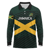 Jamaica Rugby Custom Long Sleeve Polo Shirt Go Jamaica Crocs Go