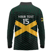 Jamaica Rugby Custom Long Sleeve Polo Shirt Go Jamaica Crocs Go