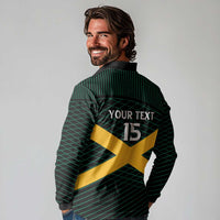 Jamaica Rugby Custom Long Sleeve Polo Shirt Go Jamaica Crocs Go