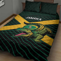 Jamaica Rugby Quilt Bed Set Go Jamaica Crocs Go