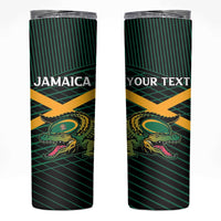 Jamaica Rugby Custom Skinny Tumbler Go Jamaica Crocs Go
