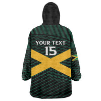 Jamaica Rugby Custom Wearable Blanket Hoodie Go Jamaica Crocs Go