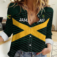 Jamaica Rugby Custom Women Casual Shirt Go Jamaica Crocs Go
