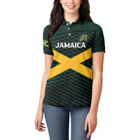 Jamaica Rugby Custom Women Polo Shirt Go Jamaica Crocs Go