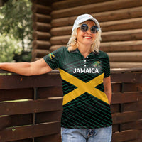 Jamaica Rugby Custom Women Polo Shirt Go Jamaica Crocs Go