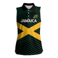 Jamaica Rugby Custom Women Sleeveless Polo Shirt Go Jamaica Crocs Go