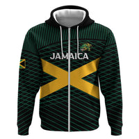 Jamaica Rugby Custom Zip Hoodie Go Jamaica Crocs Go