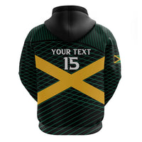 Jamaica Rugby Custom Zip Hoodie Go Jamaica Crocs Go