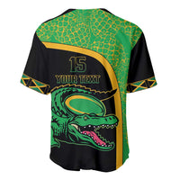 Jamaica Rugby Custom Baseball Jersey Go Jamaica Crocs - Pineapple Pattern