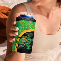Jamaica Rugby Custom 4 in 1 Can Cooler Tumbler Go Jamaica Crocs - Pineapple Pattern