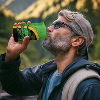 Jamaica Rugby Custom 4 in 1 Can Cooler Tumbler Go Jamaica Crocs - Pineapple Pattern