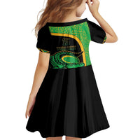 Jamaica Rugby Custom Family Matching Off Shoulder Short Dress and Hawaiian Shirt Go Jamaica Crocs - Pineapple Pattern