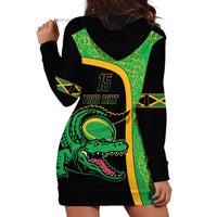 Jamaica Rugby Custom Hoodie Dress Go Jamaica Crocs - Pineapple Pattern