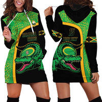Jamaica Rugby Custom Hoodie Dress Go Jamaica Crocs - Pineapple Pattern