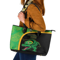 Jamaica Rugby Leather Tote Bag Go Jamaica Crocs - Pineapple Pattern
