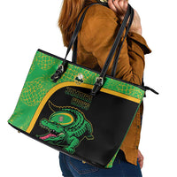Jamaica Rugby Leather Tote Bag Go Jamaica Crocs - Pineapple Pattern