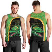 Jamaica Rugby Custom Men Tank Top Go Jamaica Crocs - Pineapple Pattern