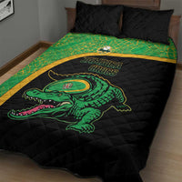 Jamaica Rugby Quilt Bed Set Go Jamaica Crocs - Pineapple Pattern