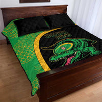 Jamaica Rugby Quilt Bed Set Go Jamaica Crocs - Pineapple Pattern