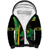 Jamaica Rugby Custom Sherpa Hoodie Go Jamaica Crocs - Pineapple Pattern