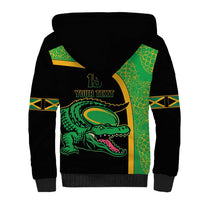 Jamaica Rugby Custom Sherpa Hoodie Go Jamaica Crocs - Pineapple Pattern