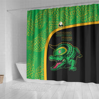 Jamaica Rugby Shower Curtain Go Jamaica Crocs - Pineapple Pattern