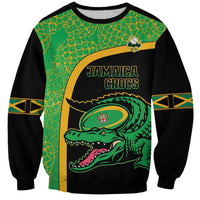 Jamaica Rugby Custom Sweatshirt Go Jamaica Crocs - Pineapple Pattern