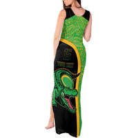 Jamaica Rugby Custom Tank Maxi Dress Go Jamaica Crocs - Pineapple Pattern