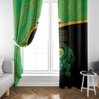 Jamaica Rugby Window Curtain Go Jamaica Crocs - Pineapple Pattern
