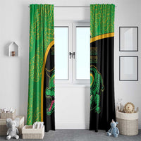 Jamaica Rugby Window Curtain Go Jamaica Crocs - Pineapple Pattern