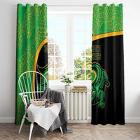 Jamaica Rugby Window Curtain Go Jamaica Crocs - Pineapple Pattern