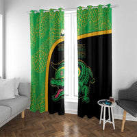 Jamaica Rugby Window Curtain Go Jamaica Crocs - Pineapple Pattern