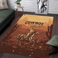 Black Cowboy Area Rug Take Me Away
