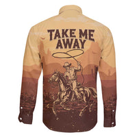 Black Cowboy Family Matching Long Sleeve Bodycon Dress and Hawaiian Shirt Take Me Away