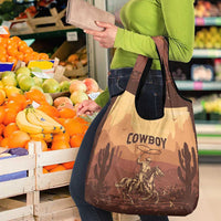Black Cowboy Grocery Bag Take Me Away