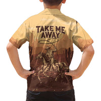Black Cowboy Hawaiian Shirt Take Me Away