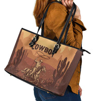Black Cowboy Leather Tote Bag Take Me Away