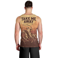 Black Cowboy Men Tank Top Take Me Away
