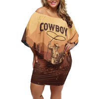 Black Cowboy Off Shoulder Short Dress Take Me Away