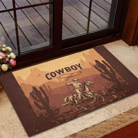 Black Cowboy Rubber Doormat Take Me Away