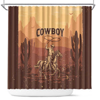 Black Cowboy Shower Curtain Take Me Away