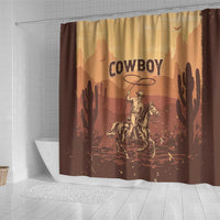 Black Cowboy Shower Curtain Take Me Away